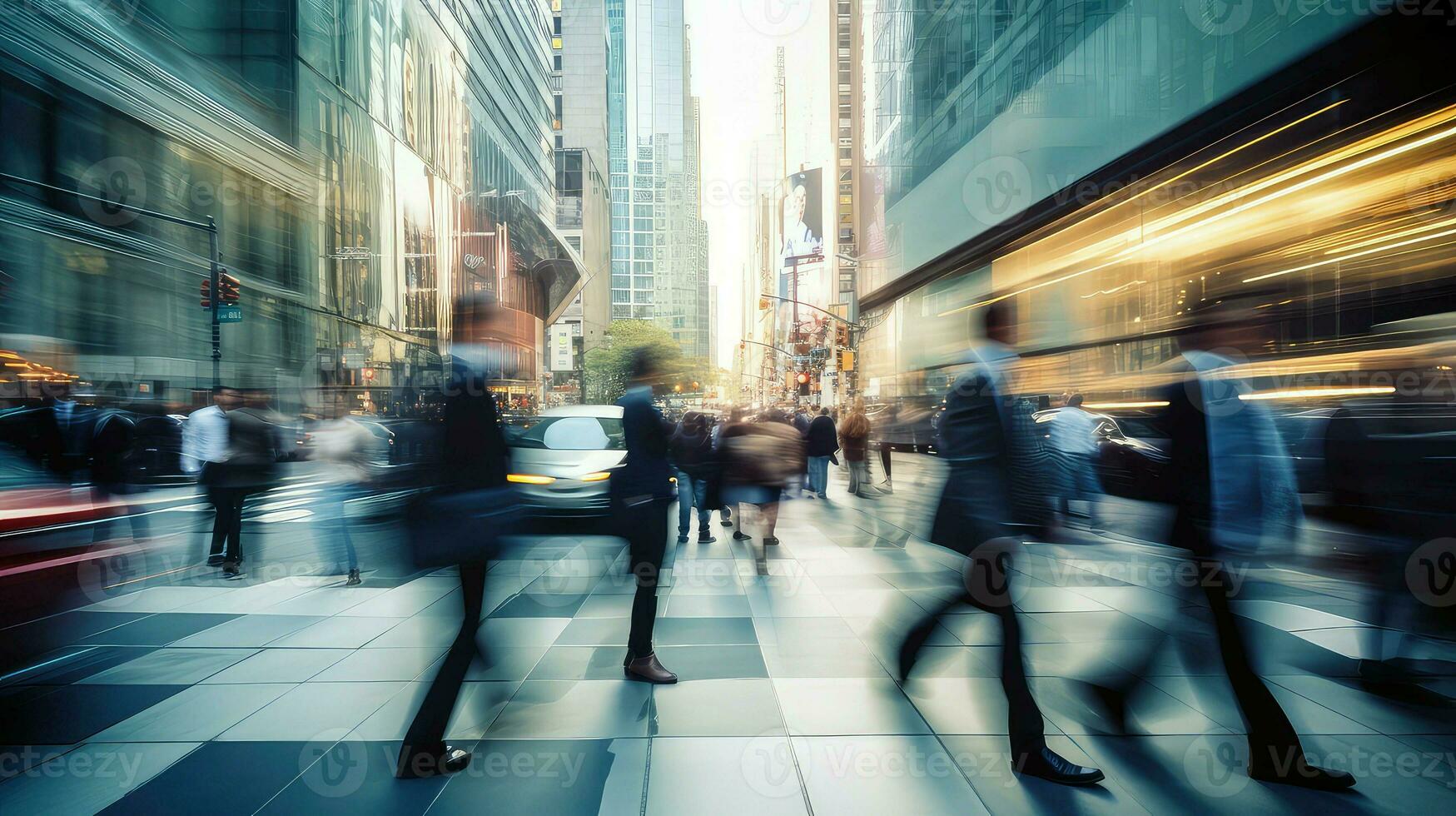 AI generated productivity blur work business photo
