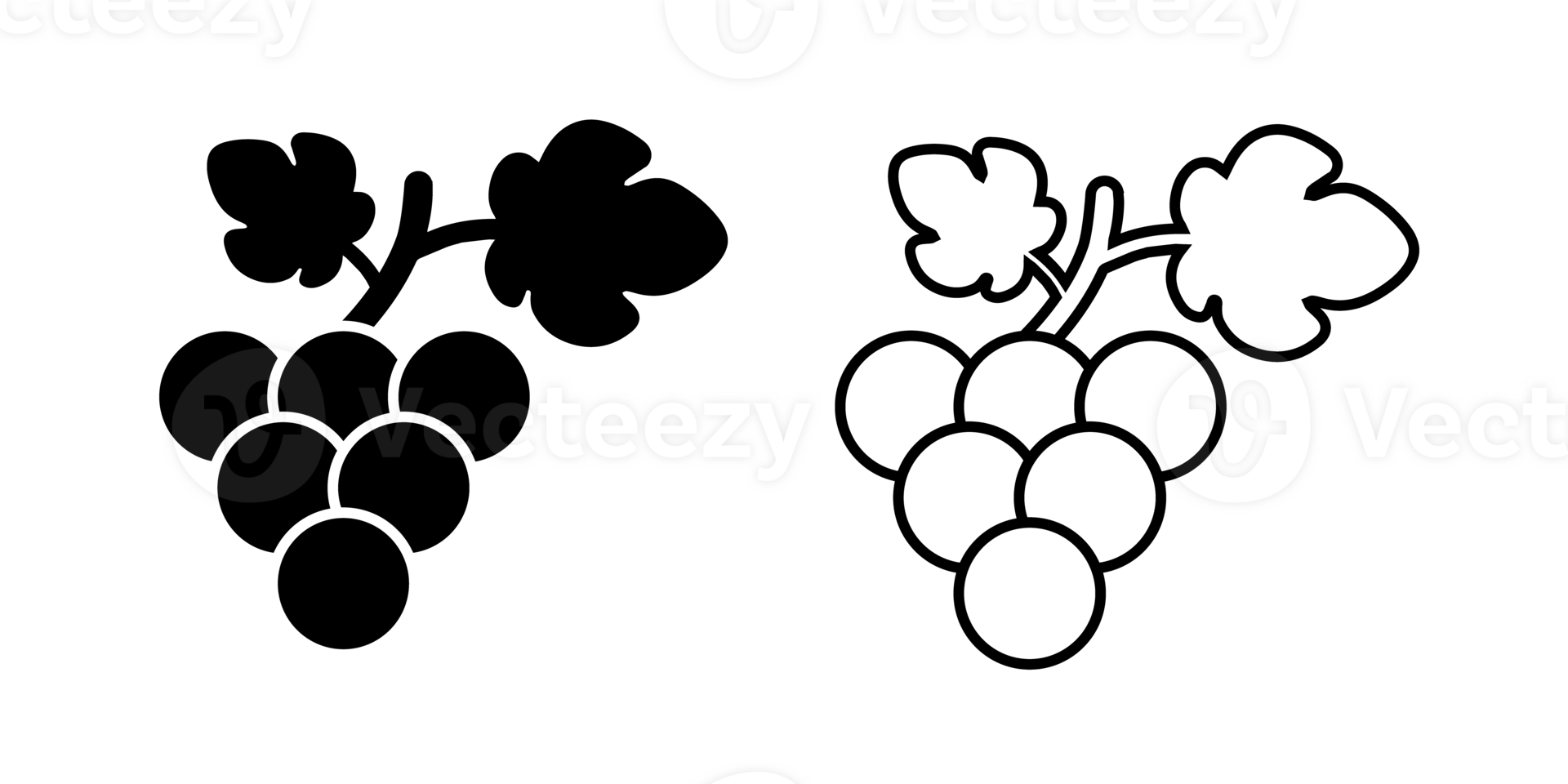 grape black and white outline icon icon illustration png