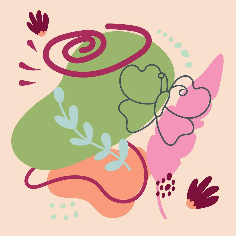 Colored hand drawn background Vector illustration