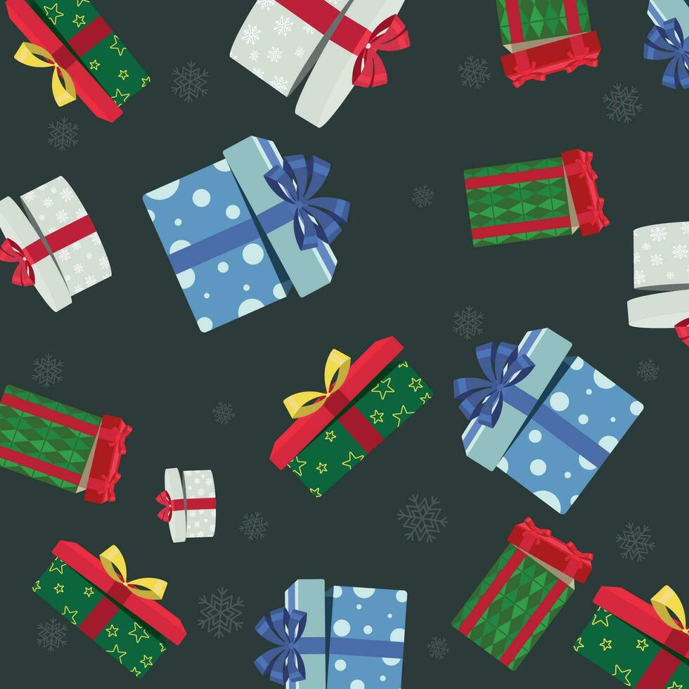 Christmas present icons Pattern background Vector illustration