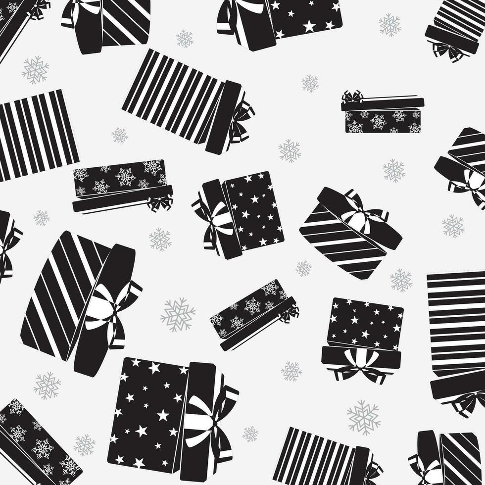 Christmas present icons Pattern background Vector illustration