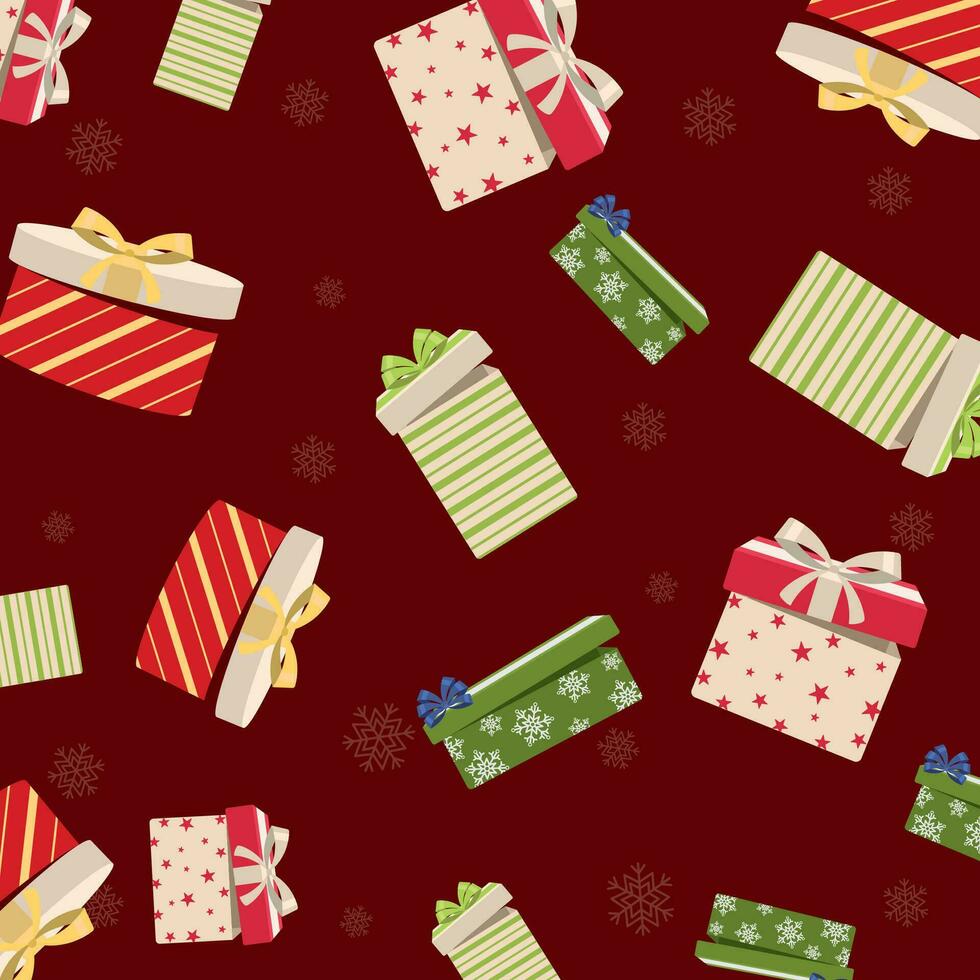 Christmas present icons Pattern background Vector illustration