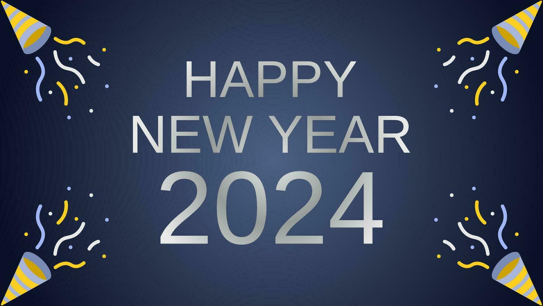 Happy new year 2024 background. New year vector background for event, festival, card or decoration. Background for new year celebration in december