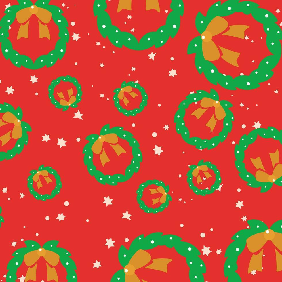 Christmas pattern background Gift wrapping paper Vector illustration