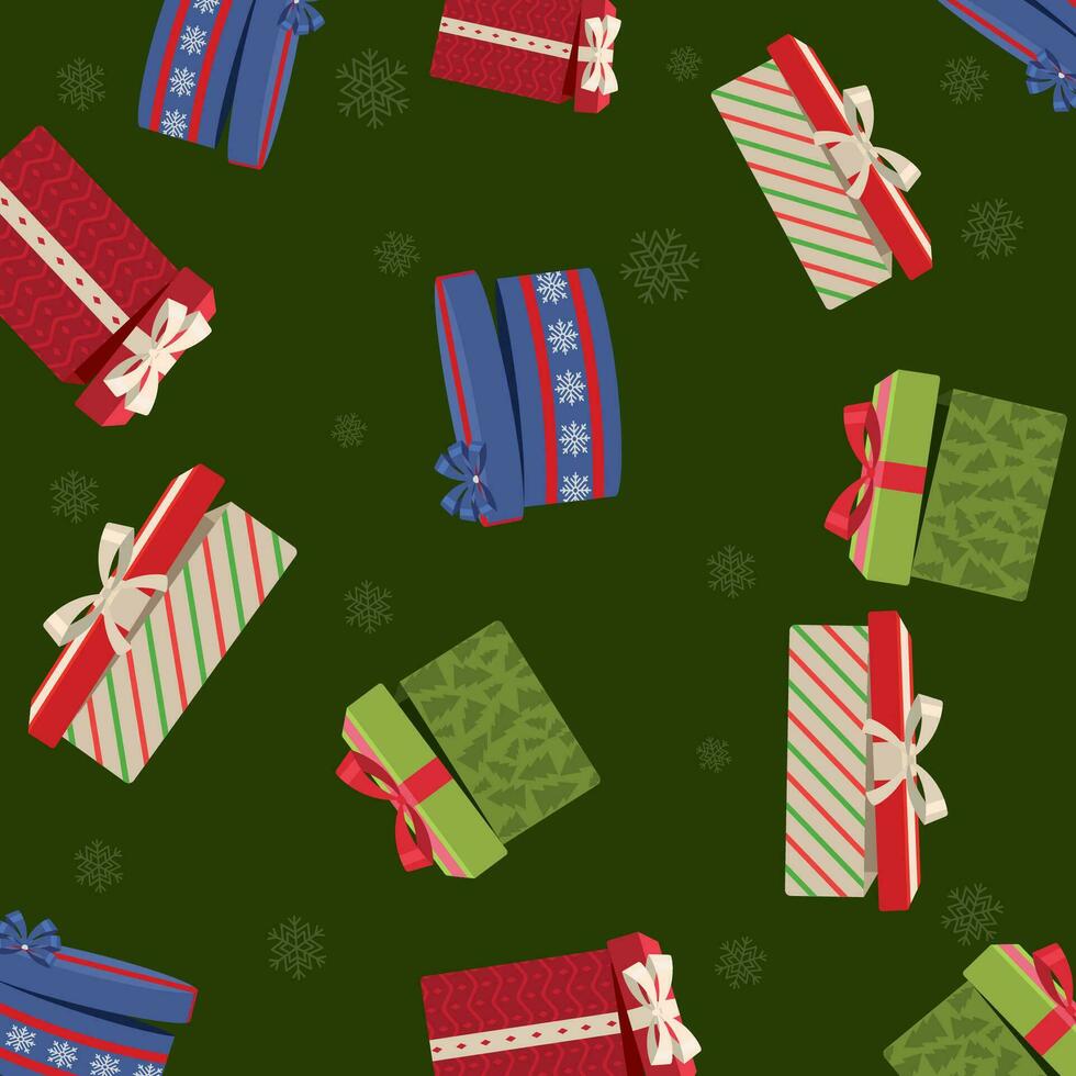 Christmas present icons Pattern background Vector illustration