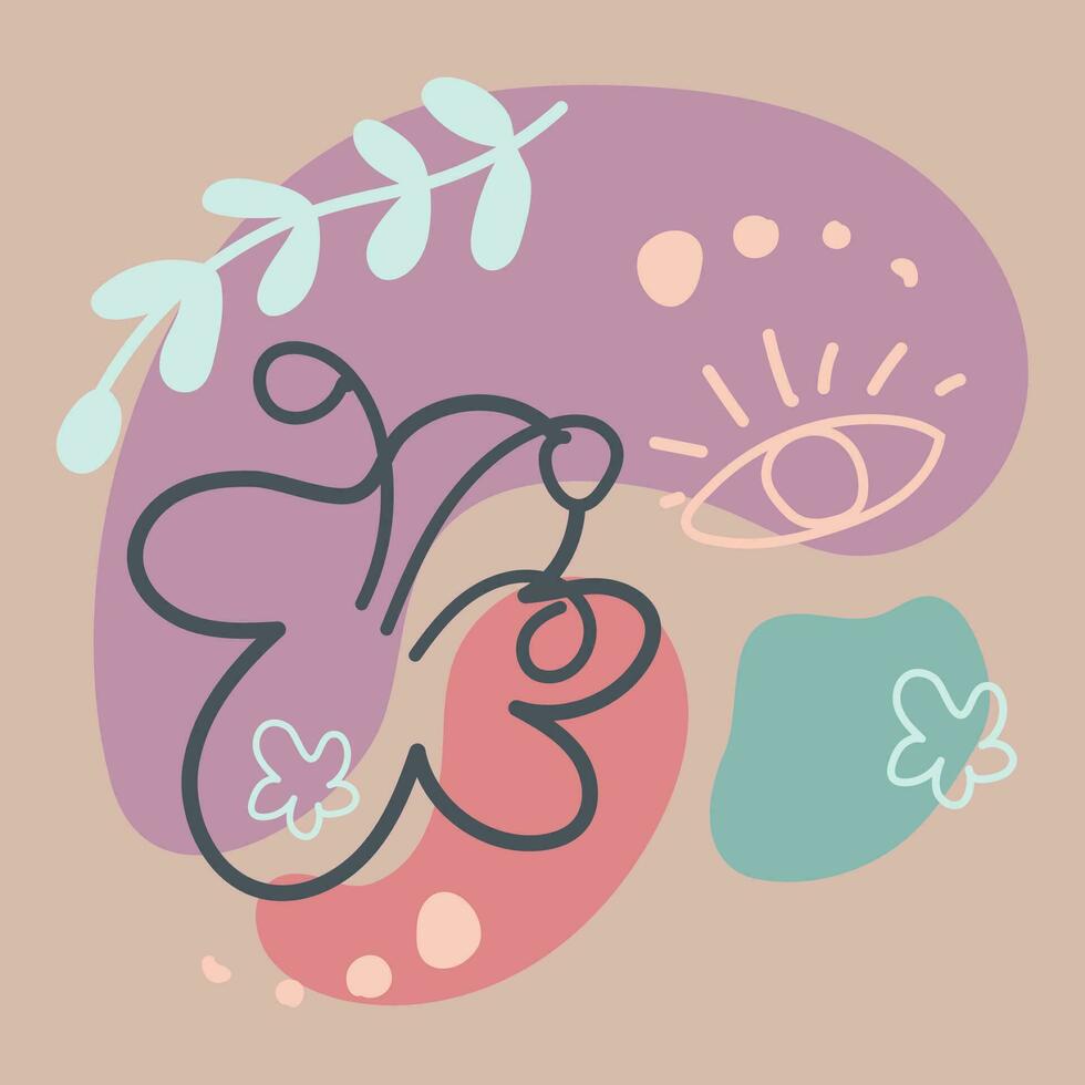 Colored hand drawn background Vector illustration