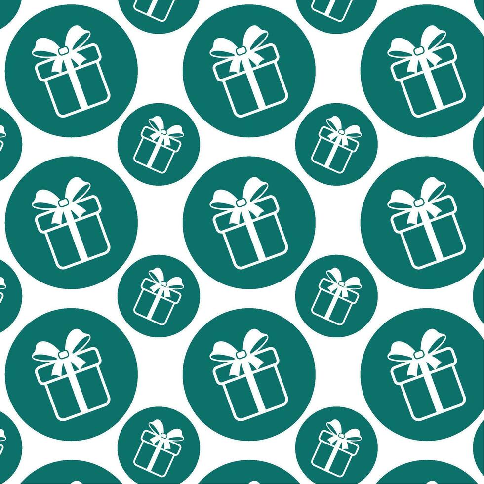 Christmas present pattern Gift box background Vector illustration