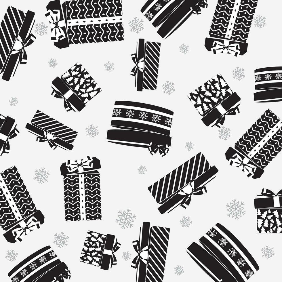 Christmas present icons Pattern background Vector illustration
