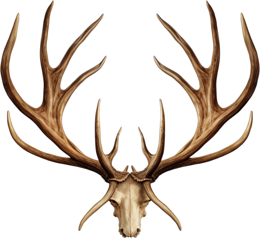 AI generated Painted Deer Skulls png