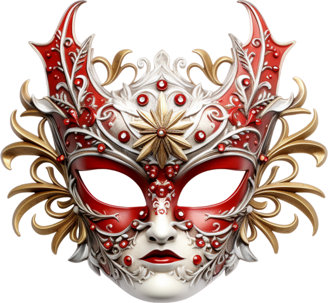 AI generated Mask Venice Carnival Headgear png