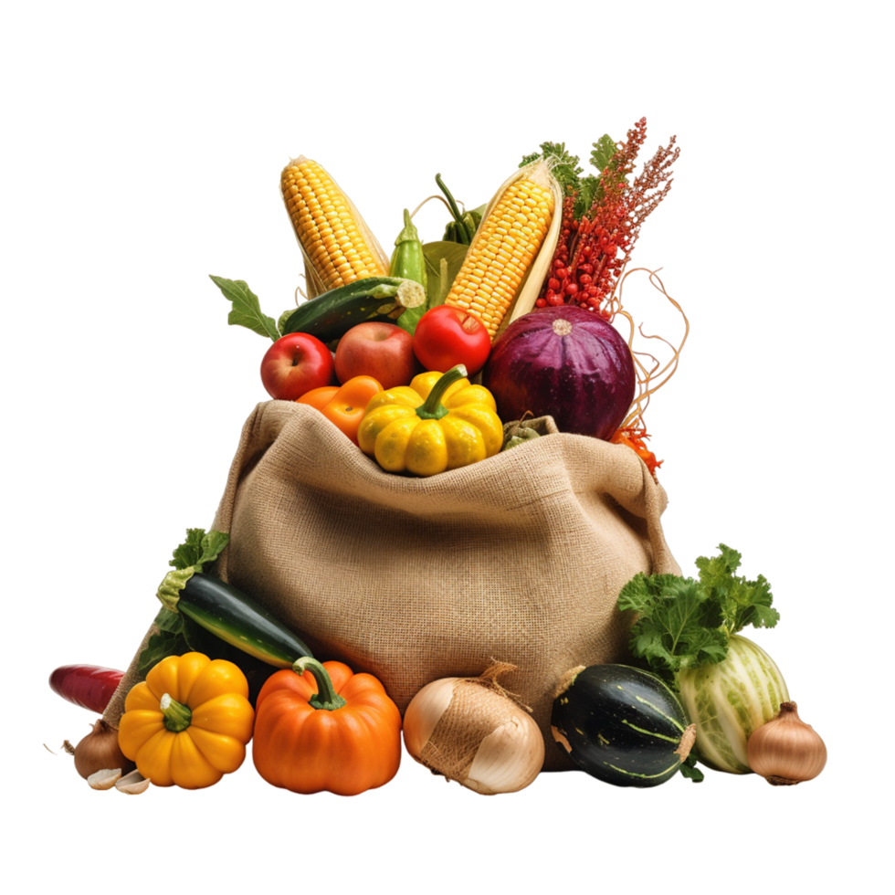 AI generated Vegetable Basket Fruit png