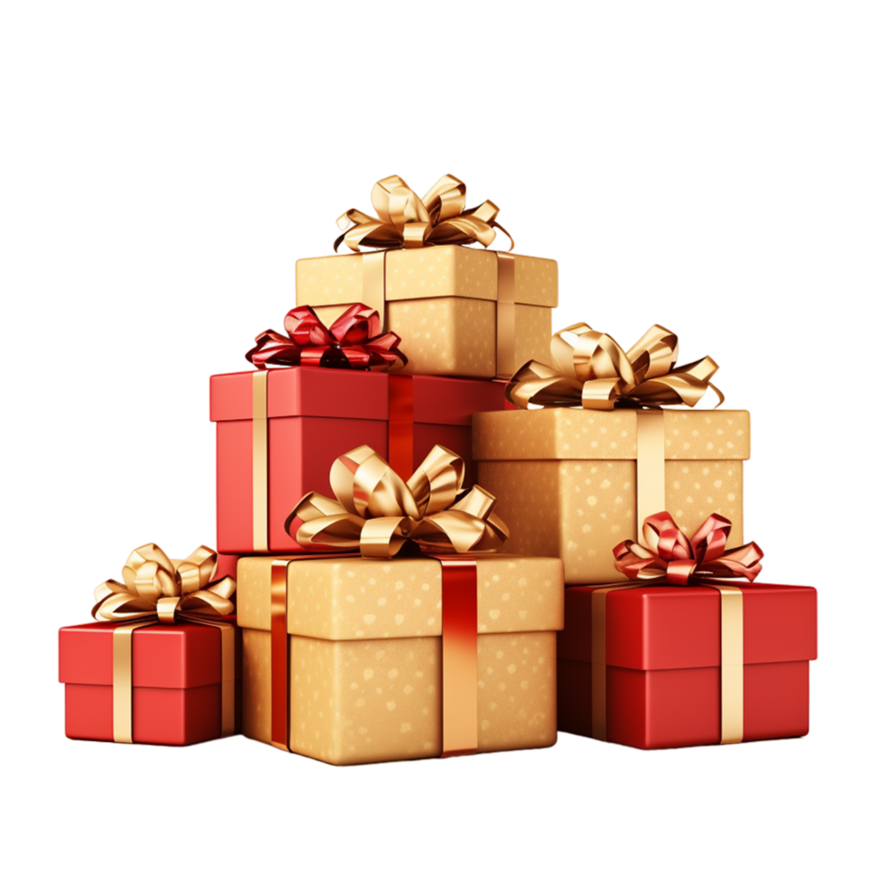 ai generado Navidad regalos caja png