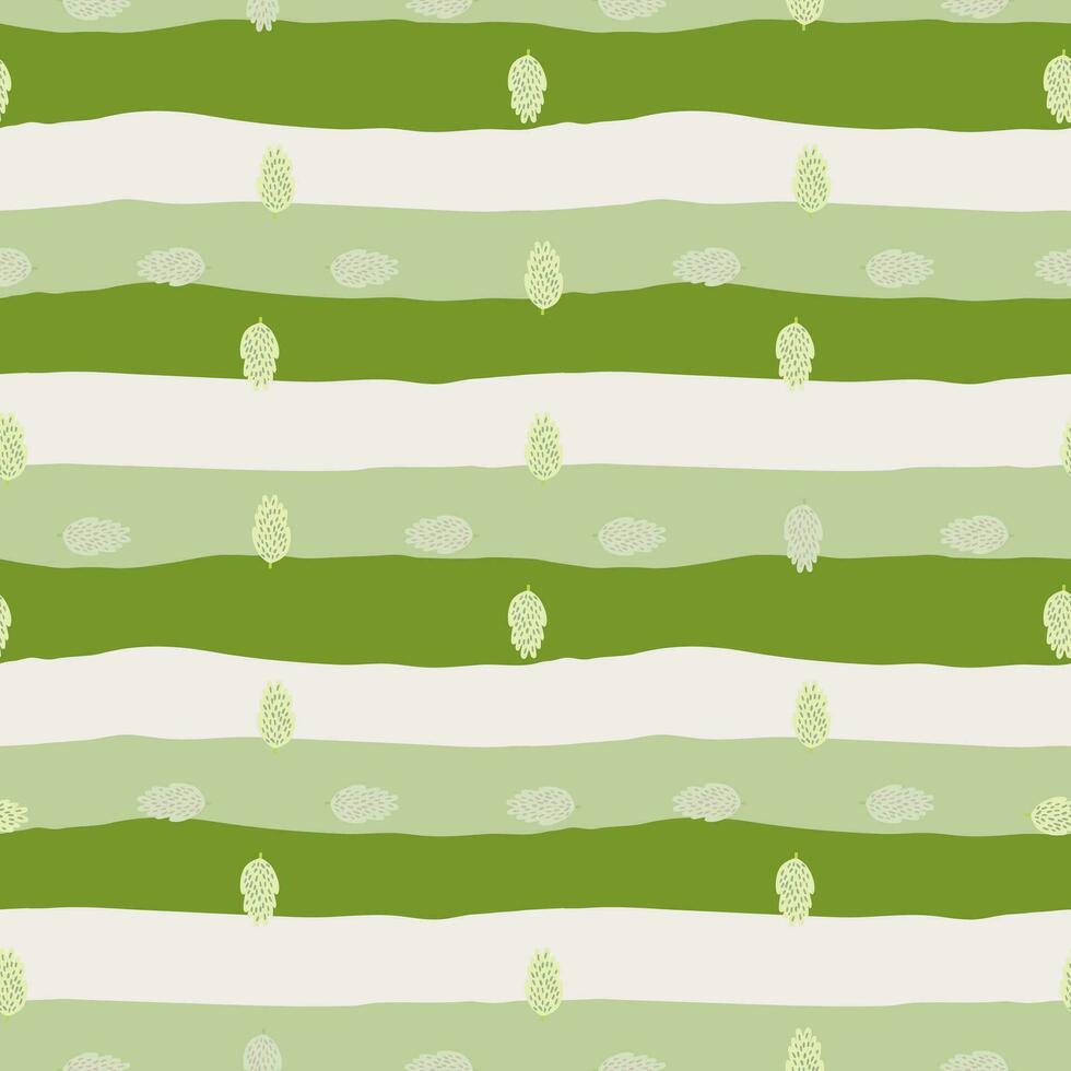 Artistic tree and foliage illustration in a repeating pattern. vector