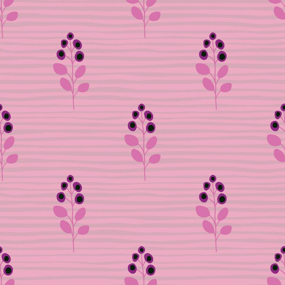 Romantic and bright floral pattern with hand-drawn petals and leaves. vector