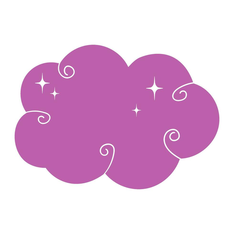 cloud with star illustration vector
