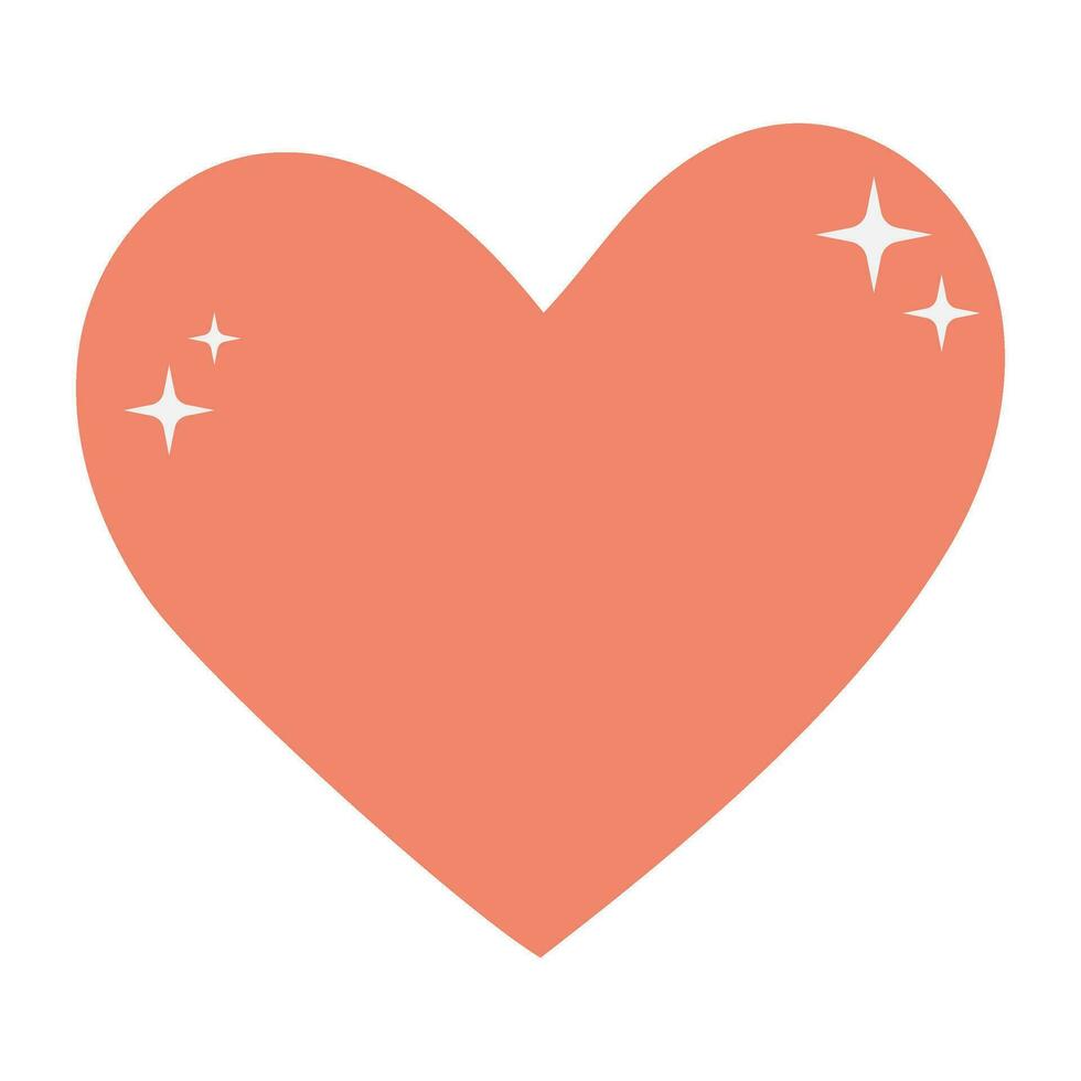 sparkling love heart illustration vector