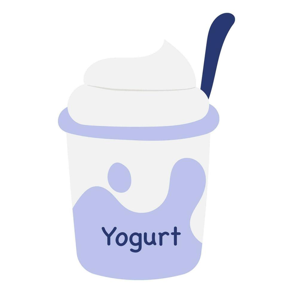 yogurt ice cream food illustration vector