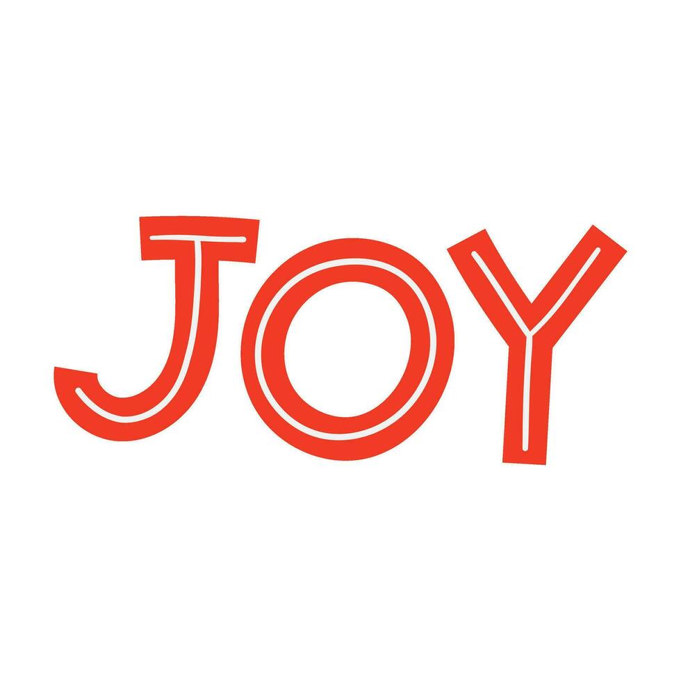 joy text lettering christmas vector