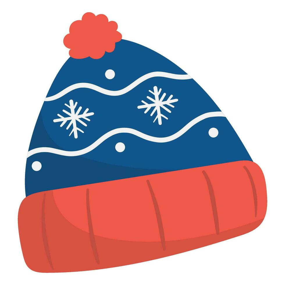 winter beanie hat vector illustration