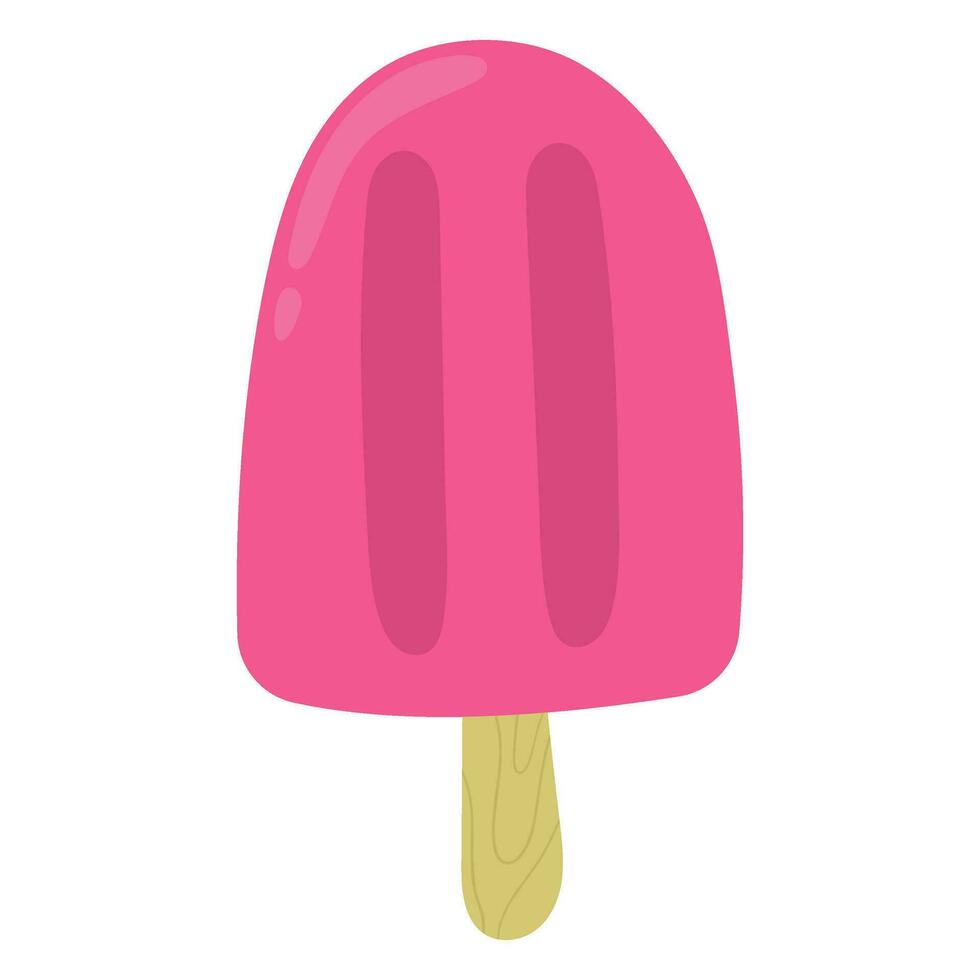 delicious strawberry ice cream vector