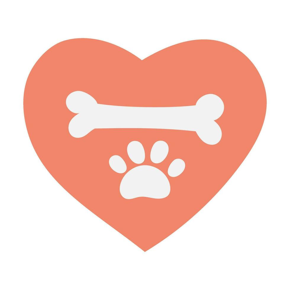 dog lovers paw prints vector