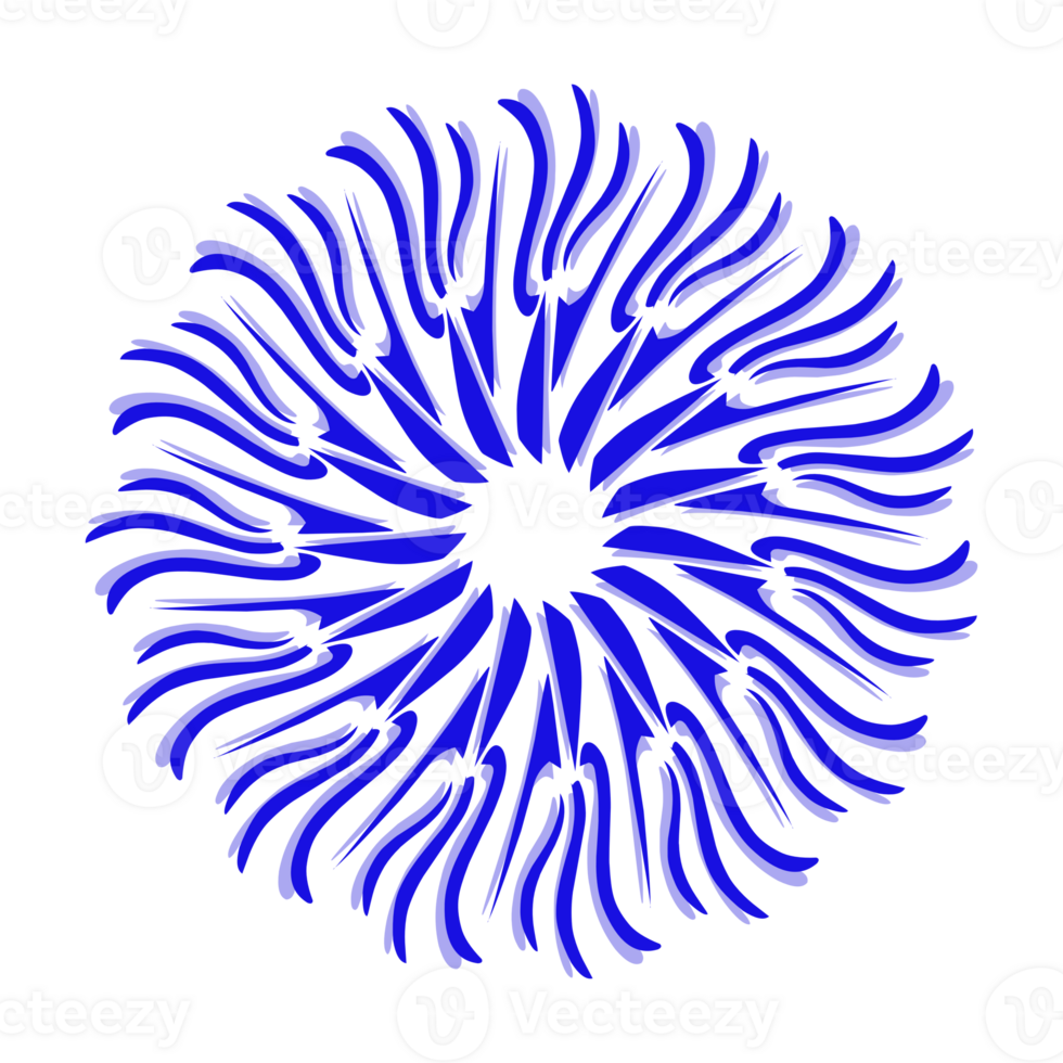 blå stam- mandala ikon med skugga. perfekt för logotyper, ikoner, föremål, tatueringar, klistermärken, affischer, banderoller, kläder, hattar png