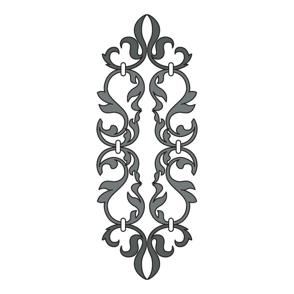 Vintage floral classic calligraphic retro vignette scroll frames ornamental design elements black set isolated vector