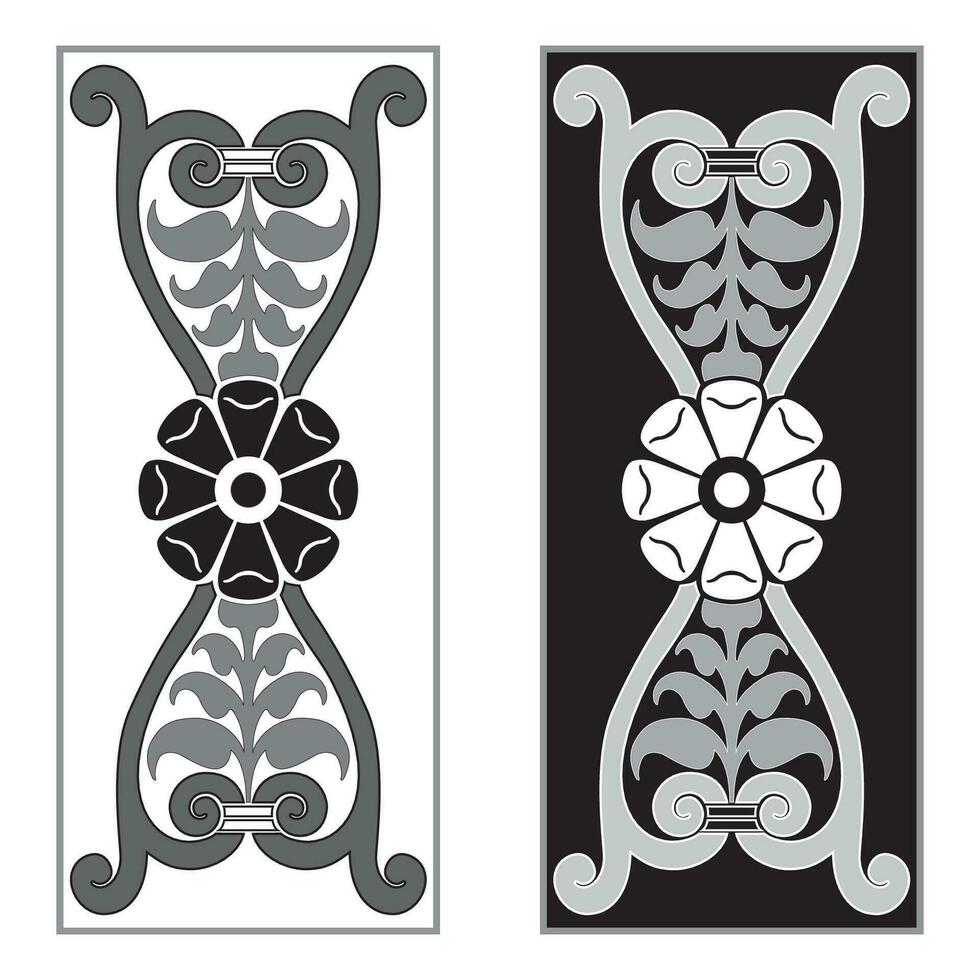 Vintage floral classic calligraphic retro vignette scroll frames ornamental design elements black set isolated vector