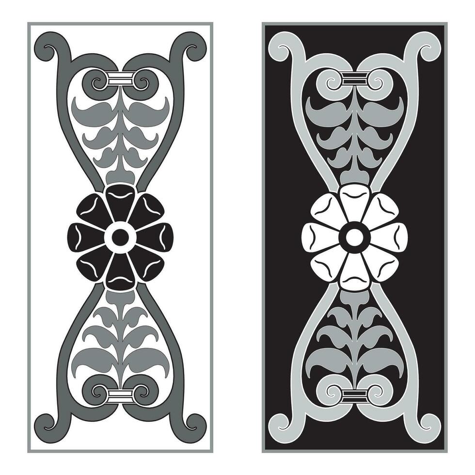 Vintage floral classic calligraphic retro vignette scroll frames ornamental design elements black set isolated vector