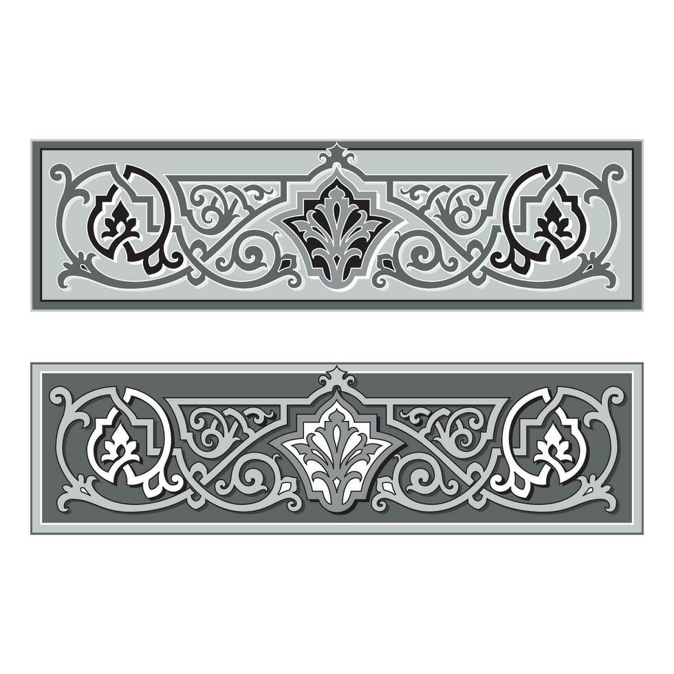 old world Vintage Russian ornament decorative isolated vector