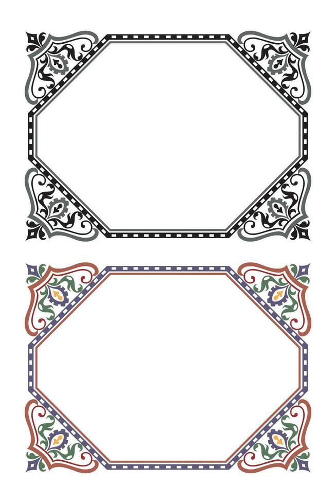 Hand drawn horizontal banners set with retro style ribbons decoration elements isolated vector illustration