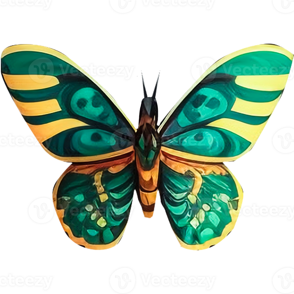 Tropical colorful butterflies. png