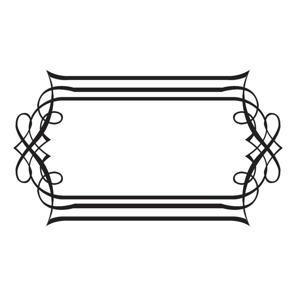 Vintage forged floral classic calligraphic retro vignette scroll frames ornamental design elements black set isolated vector