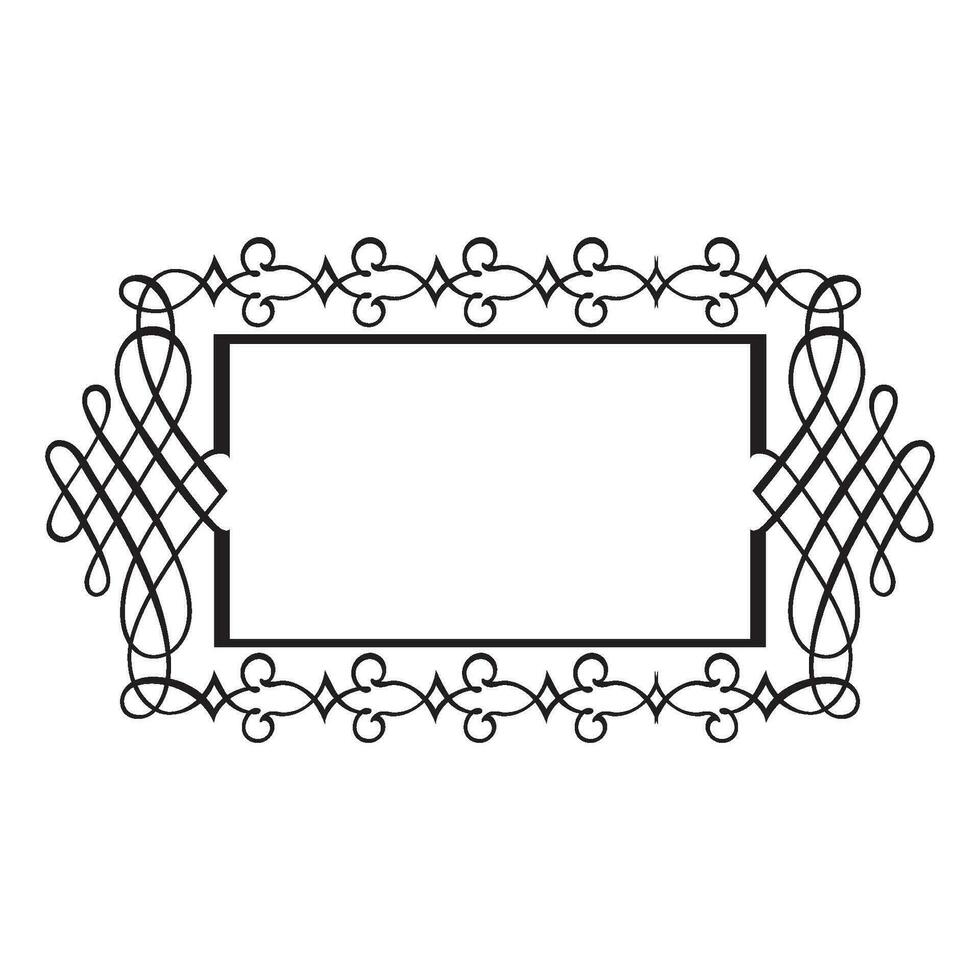 Vintage forged floral classic calligraphic retro vignette scroll frames ornamental design elements black set isolated vector