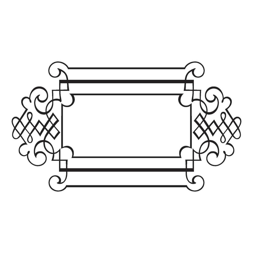 Vintage forged floral classic calligraphic retro vignette scroll frames ornamental design elements black set isolated vector