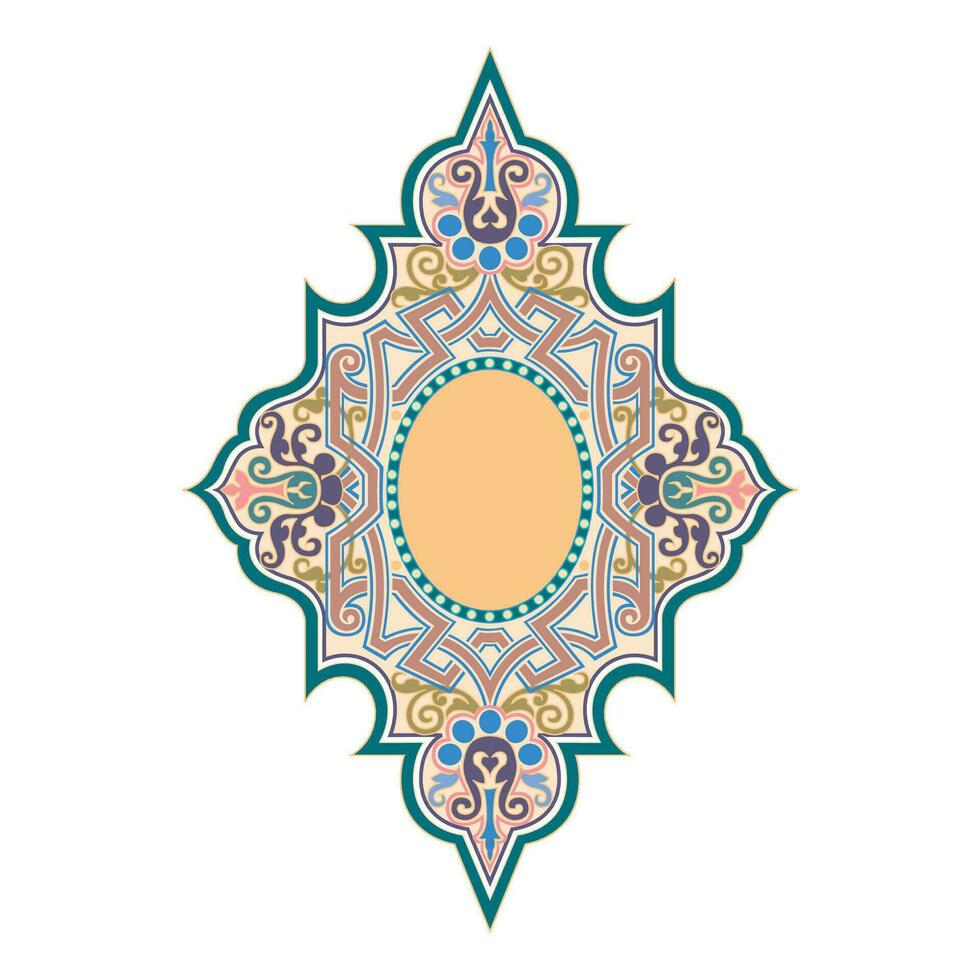 Decorative arabesque and ornamental mandala symbols set isolated vector