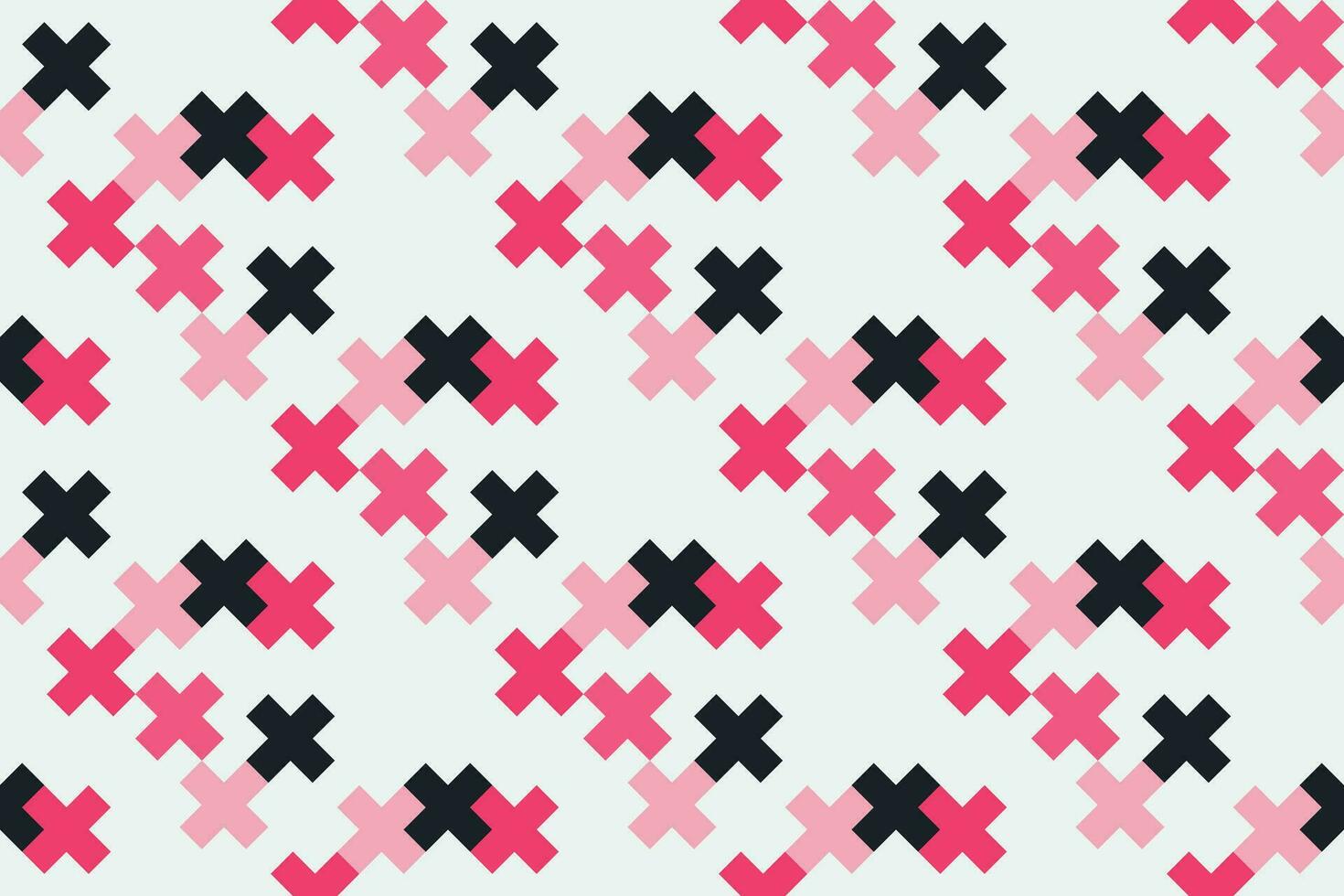 Retro black and pink geometric pattern background, vector abstract square lines art. Trendy bauhaus pattern background