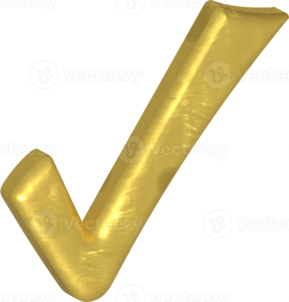 Golden check mark png