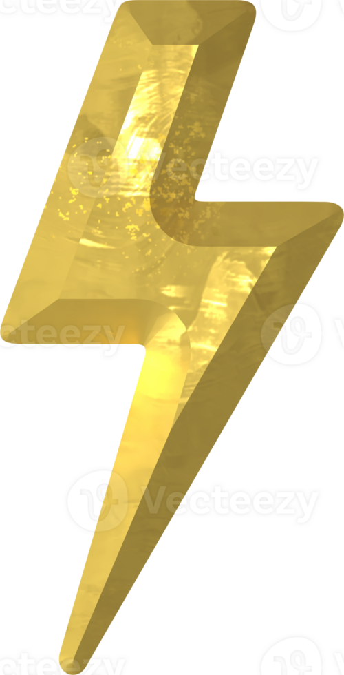 Golden thunderstorm illustration png
