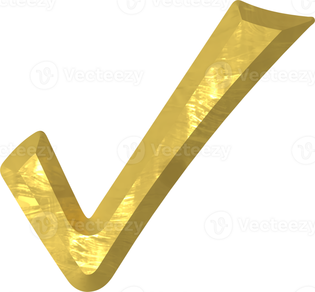 Golden check mark png