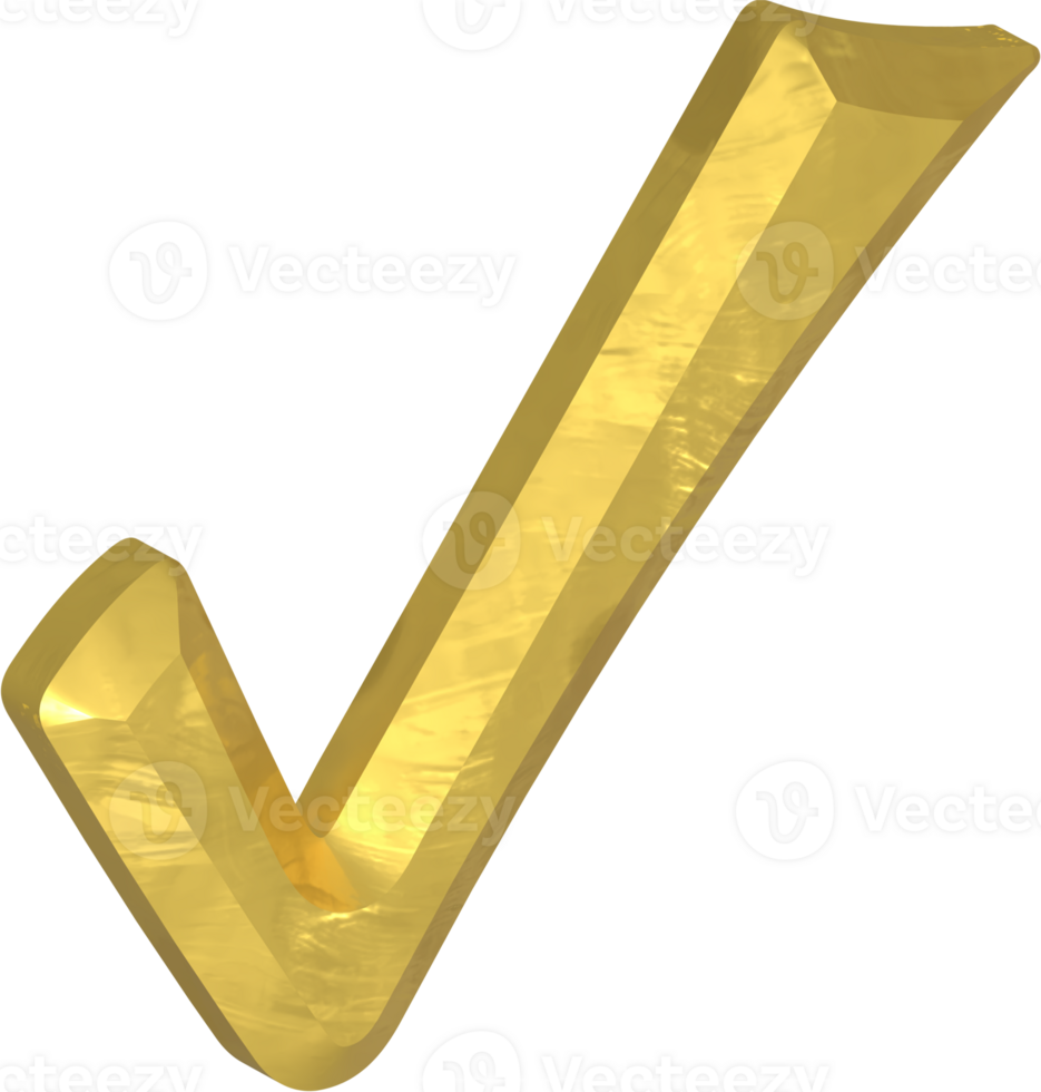 Golden check mark png