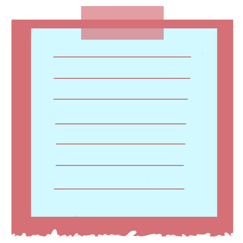 Paper note line red and purple png