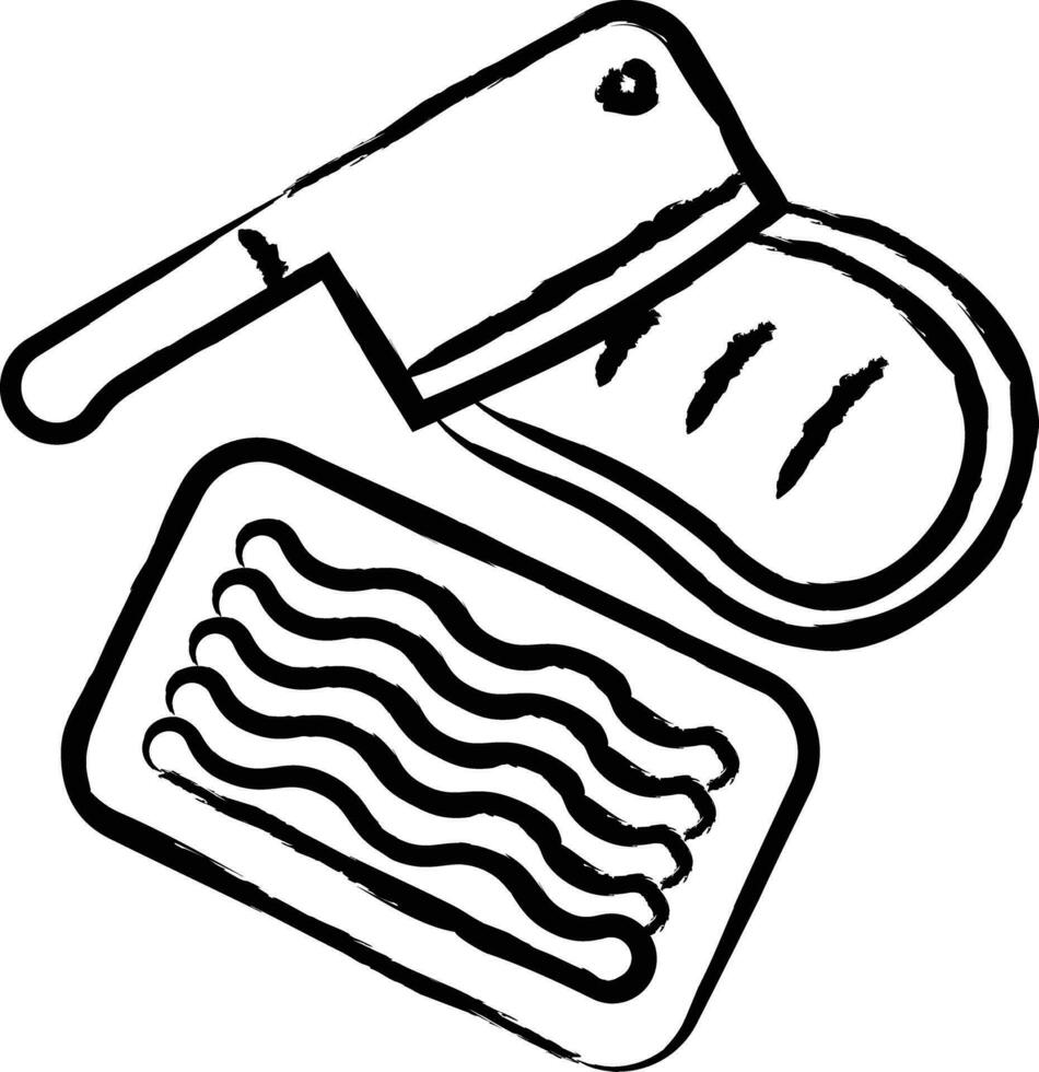 Ground beef cut hand drawn vector illustration