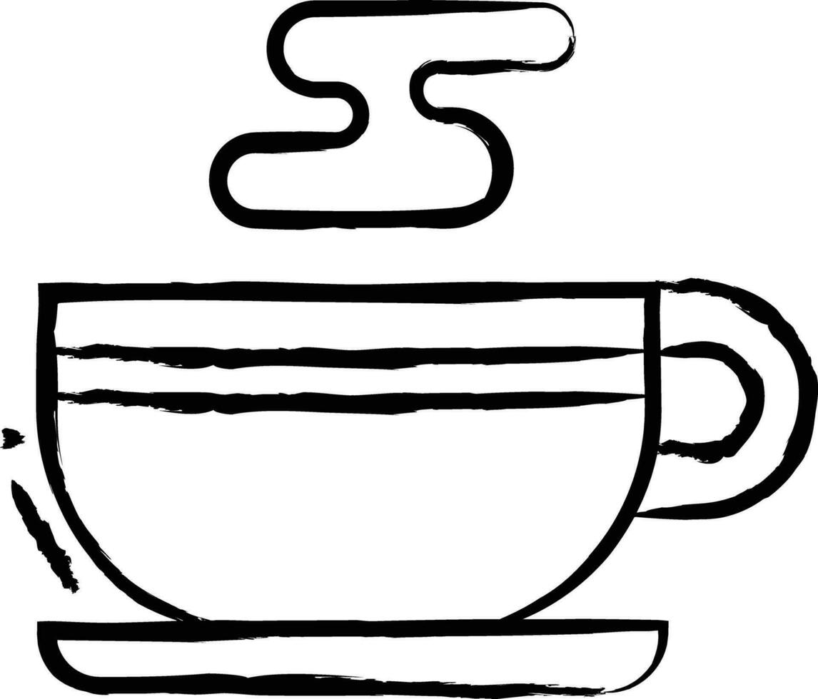 hot tea hand drawn vector illustration