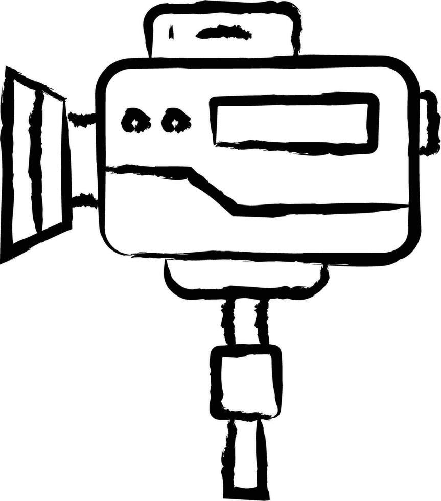 Video camera hand drawn vector illustration