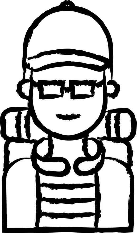 Tourist hand drawn vector illustration
