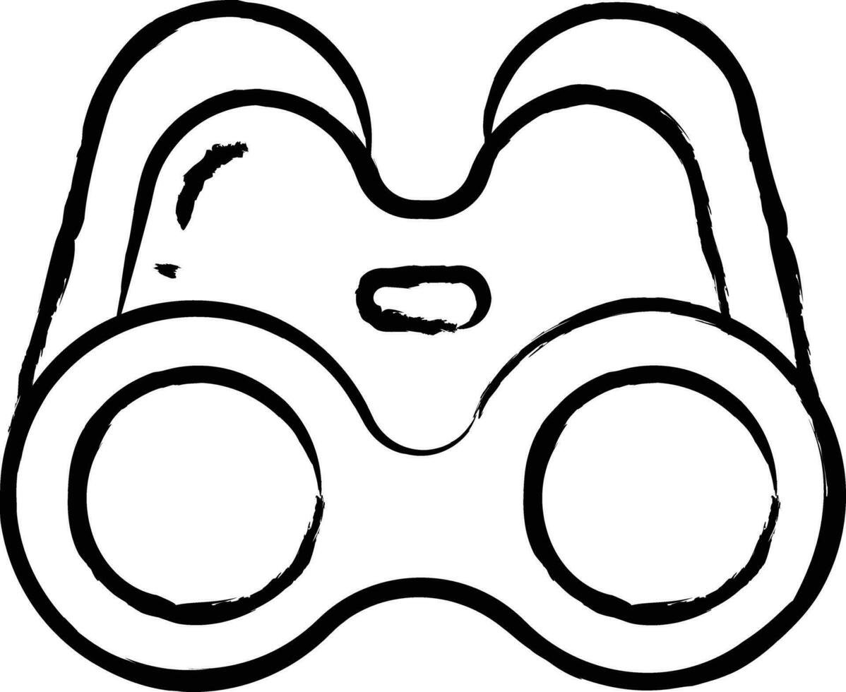 Binoculars hand drawn vector illustration