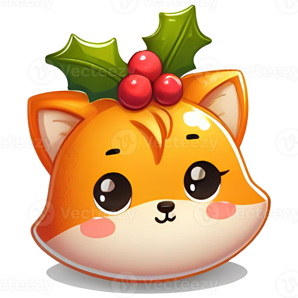 AI generated Cute orange baby cat cartoon character png