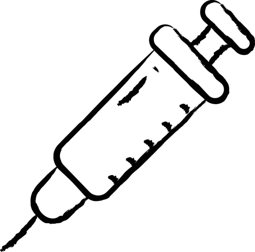 Injection hand drawn vector illustration