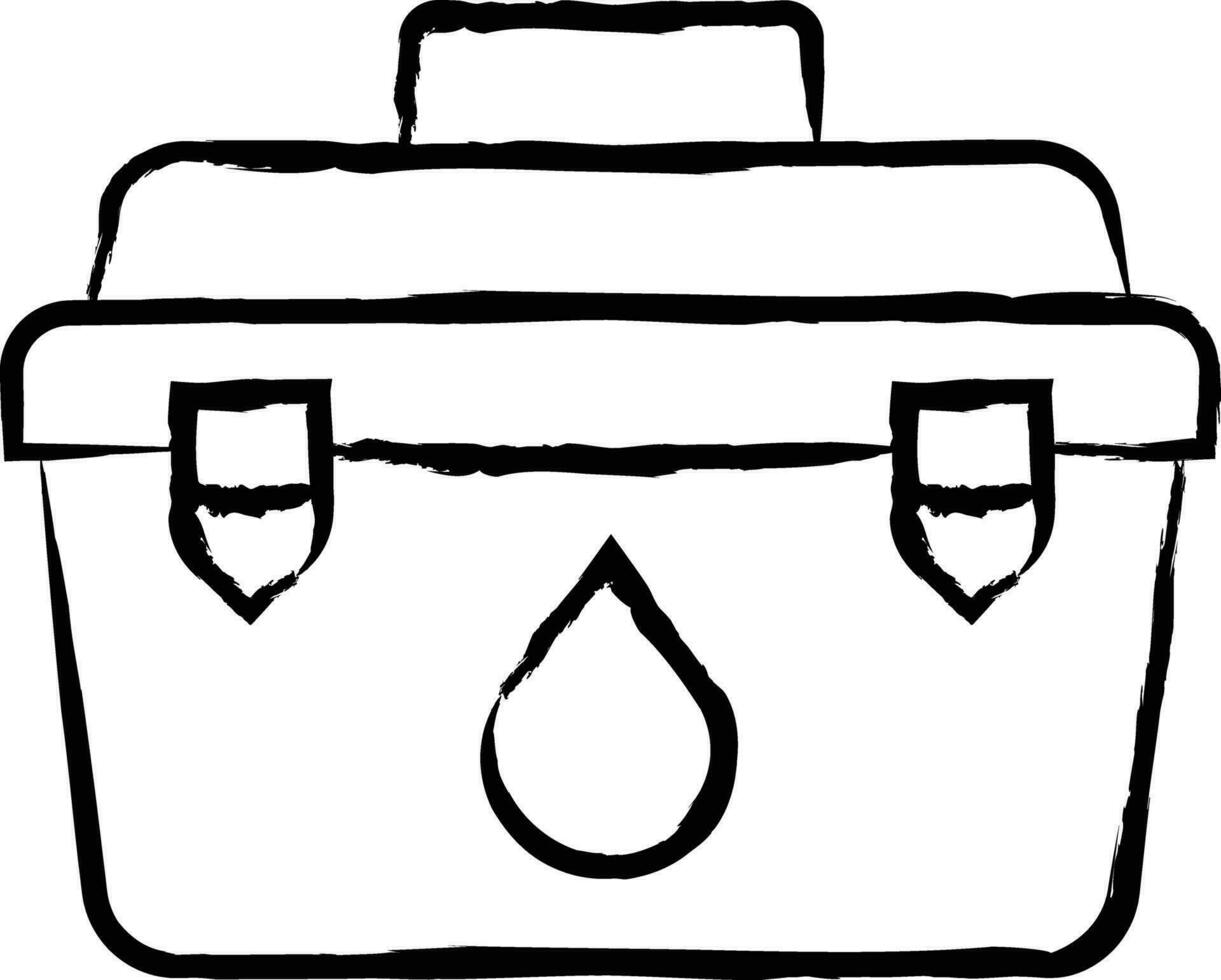 Tools box hand drawn vector illustration